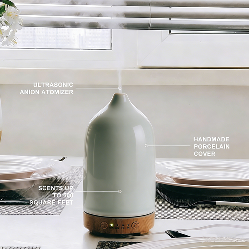 Ceramic Ultrasonic Aromatherapy Diffuser for Calm & Relaxation| makespacecalm