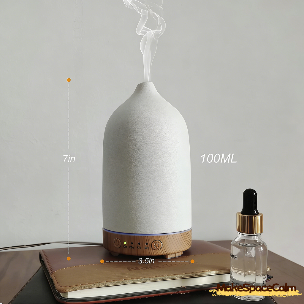 Ceramic Ultrasonic Aromatherapy Diffuser for Calm & Relaxation| makespacecalm